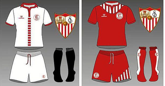 Las nuevas equipaciones del cuadro nervionense
