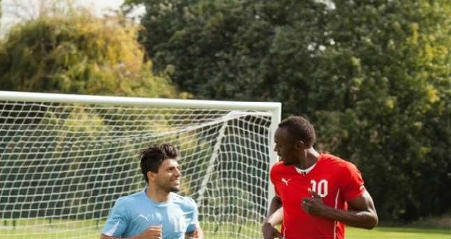 Agüero sobre Usain Bolt: "No es bueno para jugar en el City"