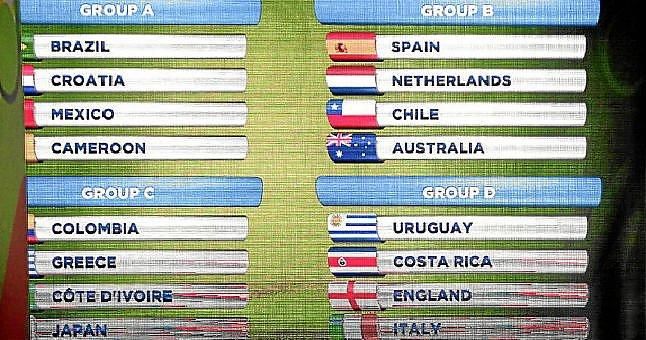 Mundial de Brasil: España, en el Grupo B junto a Holanda, Chile y Australia