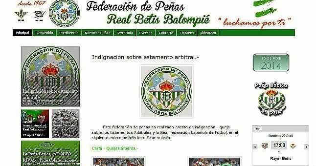 La Federación de Peñas béticas muestra su "indignación" ante la RFEF