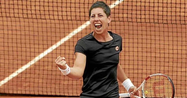 Carla Suárez, primera española en cuartos de Roland Garros