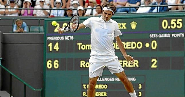 Robredo cae ante Federer en octavos de Wimbledon