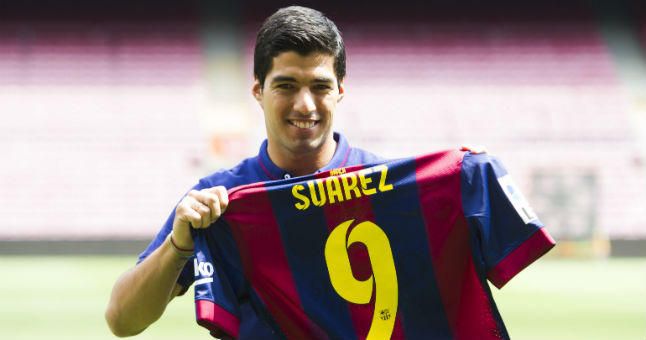 Presentación oficial de Luis Suárez como jugador del Barcelona