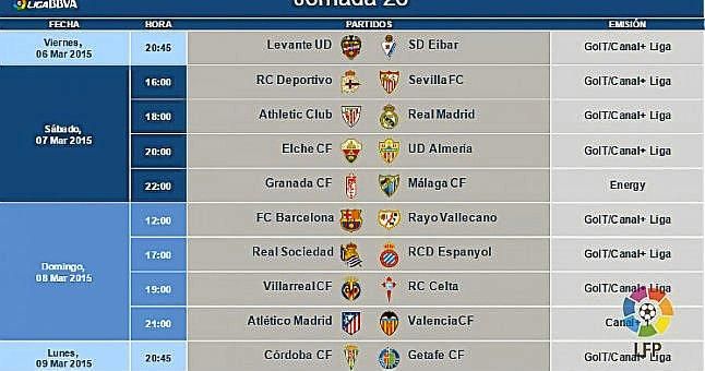 El Deportivo-Sevilla, sábado 7 de marzo a las 16:00 horas