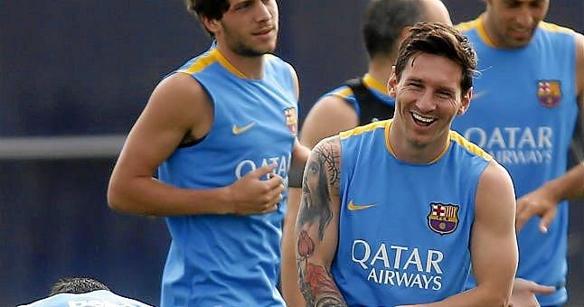 Messi sigue su puesta a punto para llegar en forma a la Supercopa de Europa