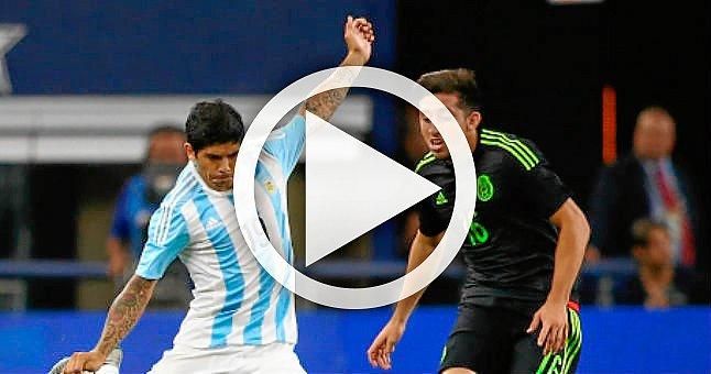 Banega, partido completo en el 2-2 entre México y Argentina