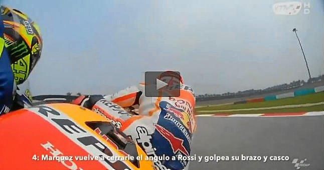 (Vídeo) El incidente de Rossi y Márquez detallado paso a paso