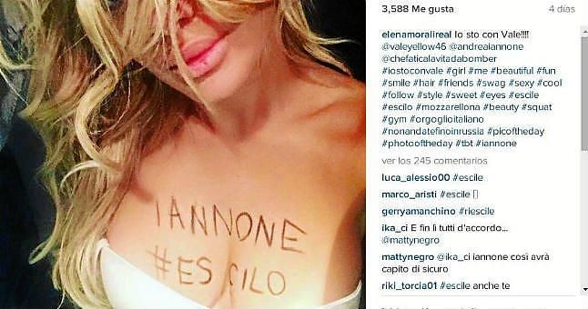 La exnovia de Jorge Lorenzo no duda en apoyar a Rossi