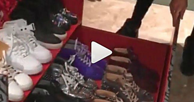 (Vídeo) Adil Rami, coleccionista de zapatos