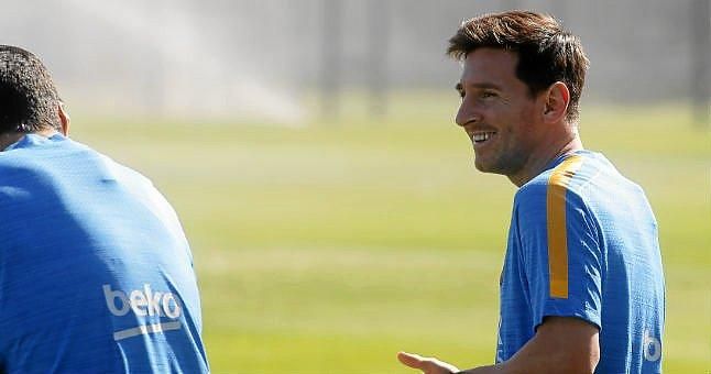 Messi vuelve a entrenase aunque todavía es duda para mañana