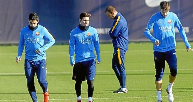 Messi se reincorpora al entrenamiento tras un día de permiso