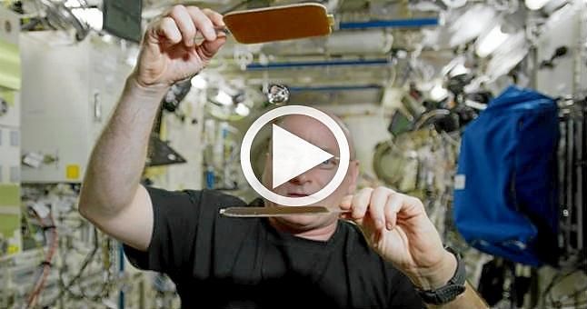 Las gotas de agua sirven de 'pelotas de Ping-Pong' en la Estación Espacial Internacional