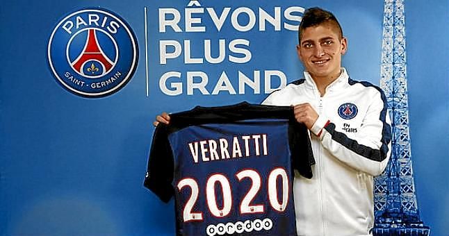 Marco Verratti amplía su contrato con el PSG hasta 2020
