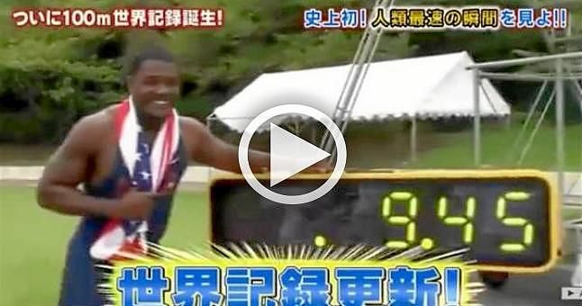 Gatlin supera el récord de Bolt en los 100 metros lisos... con truco
