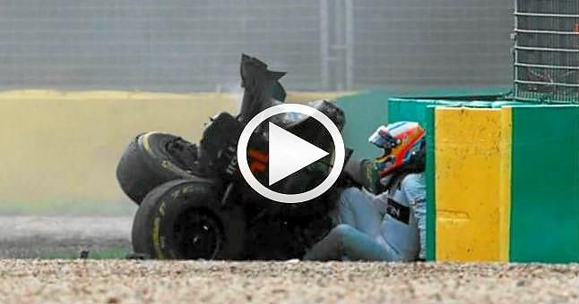 Alonso y Gutiérrez sufrieron un espectacular accidente en Australia
