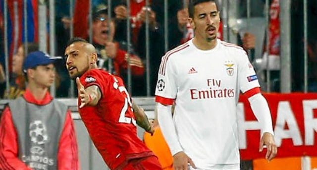 Bayern 1-0 Benfica. Vidal da ventaja a los alemanes