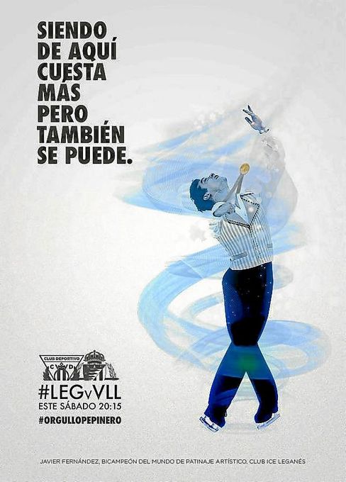 El Leganés homenajea a Javier Fernández en su último cartel