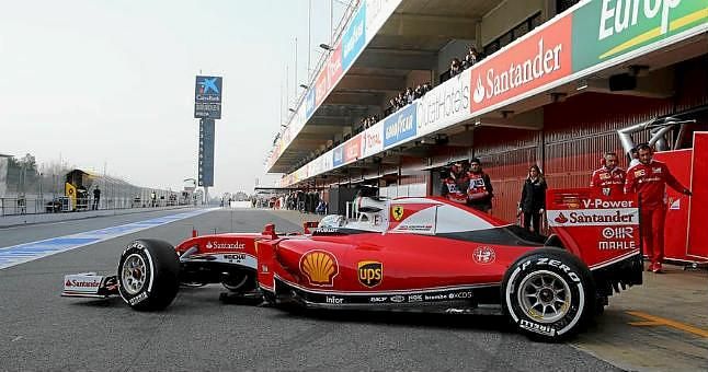 Ferrari domina en los primeros libres de Barcelona