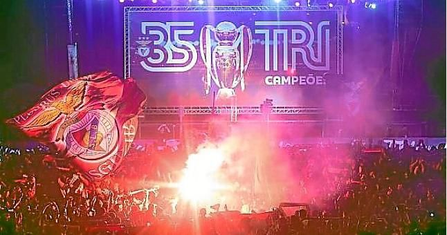 Los festejos del campeonato del Benfica acaban con 15 detenidos