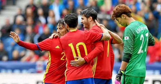 España se da un baño de confianza ante Corea del Sur (6-1)