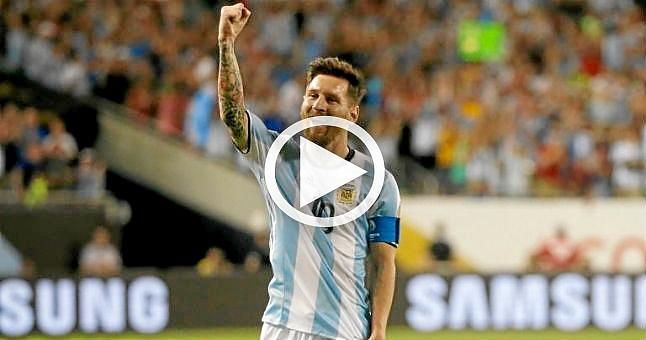 Un soberbio Messi, con tres goles, guía a Argentina a cuartos de final