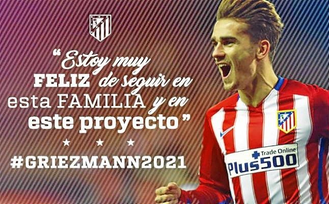 El Atlético amplía el contrato de Griezmann hasta 2021