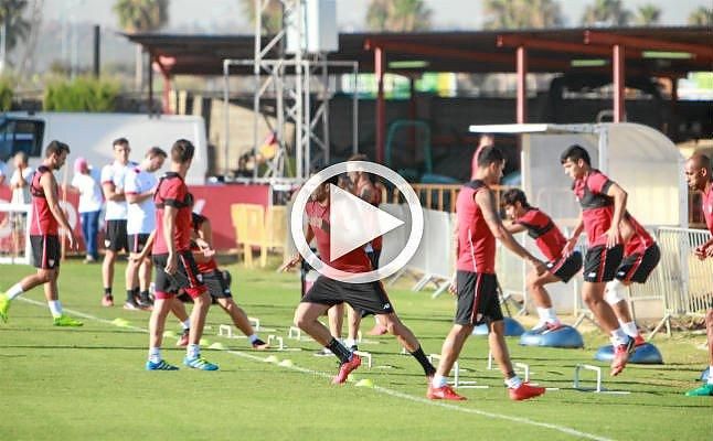 Rami ya se entrena con sus compañeros