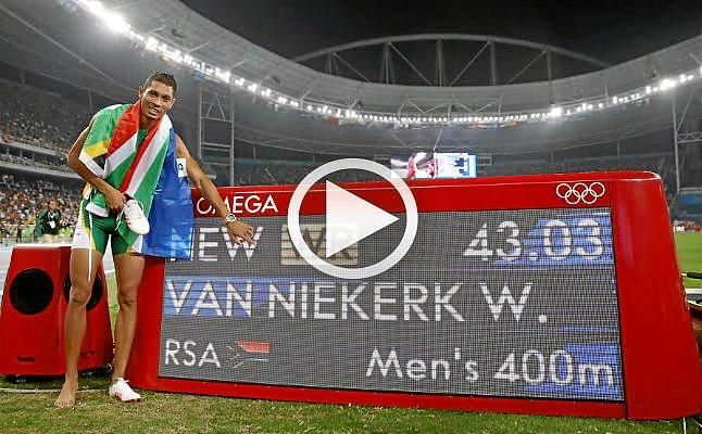 El sudafricano Van Niekerk gana el oro en los 400 metros con récord del mundo