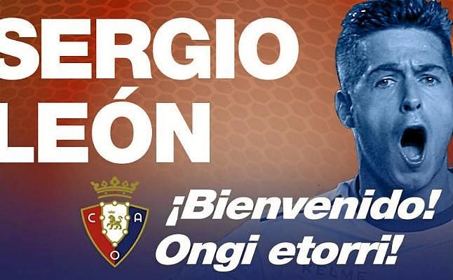 Osasuna cierra el fichaje de Sergio León por 1,7 millones de euros