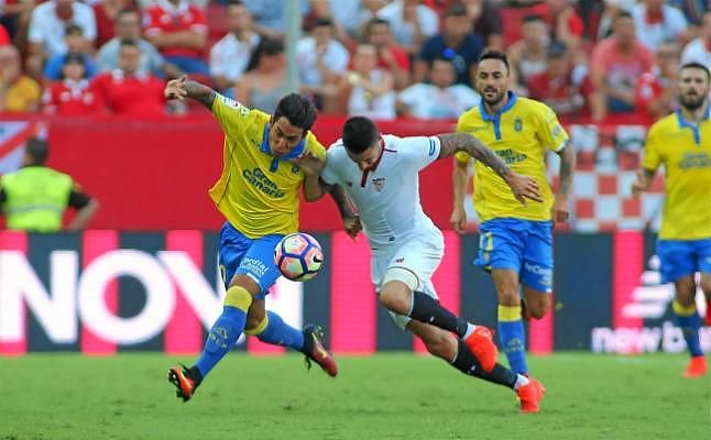Sevilla F.C. 2-1 Las Palmas: Remontada in-extremis para seguir creyendo