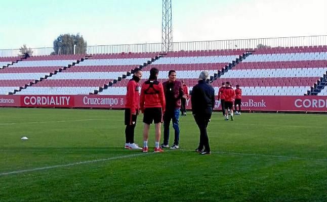 Bacca, presente en el entrenamiento del Sevilla