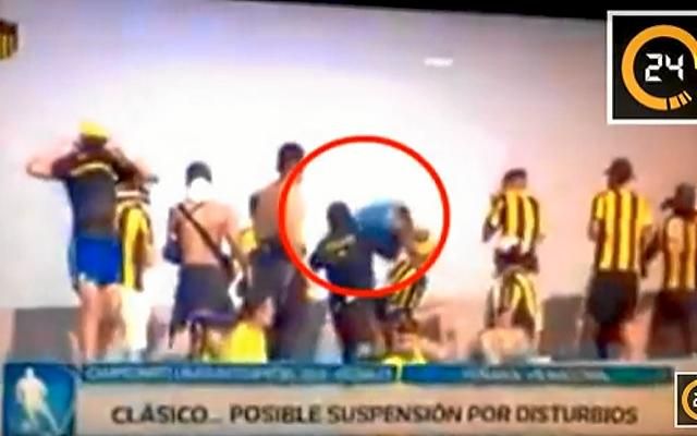 (Vídeo) Peligra el torneo uruguayo tras incidentes violentos del clásico