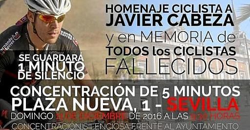 Homenaje ciclista a Javier Cabeza