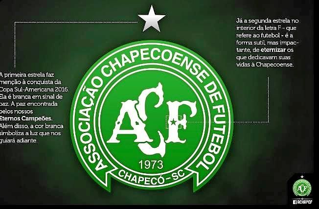 El Chapecoense cambia su escudo tras la tragedia aérea