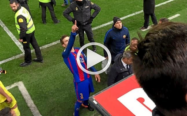 Piqué se encara con Tebas tras el partido en Villarreal