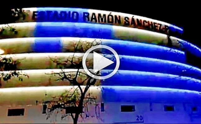 La nueva piel del Sánchez-Pizjuán prueba su iluminación