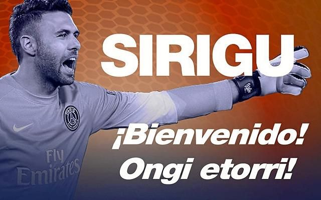 La salida a Osasuna de Sirigu ya es oficial