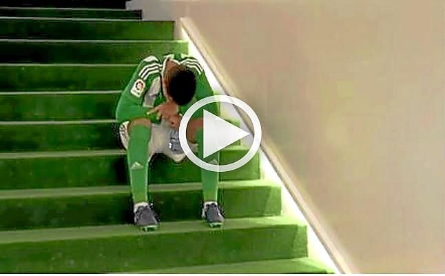 Así vivió Petros los minutos finales ante el Barcelona