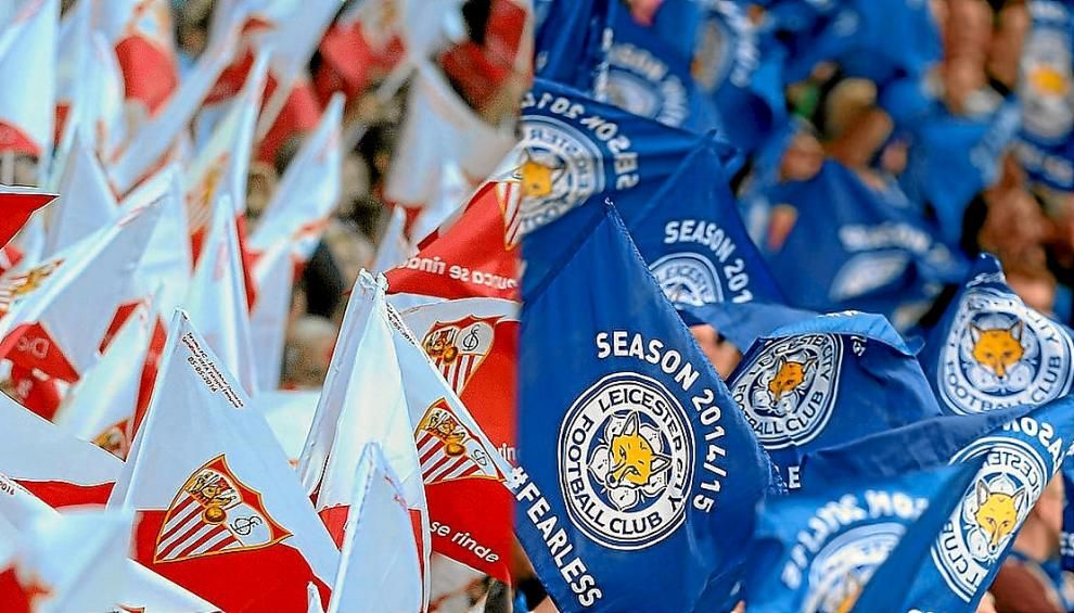 Aficionados del Sevilla y Leicester confraternizarán en la previa