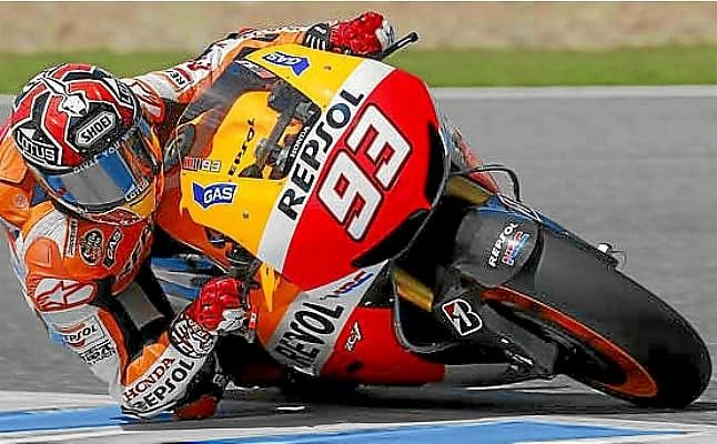 Márquez y Pedrosa calientan motores en el Circuito de Jerez