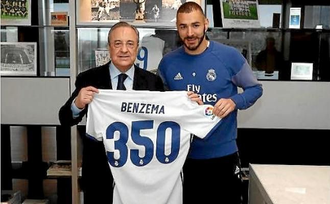 Benzema cumple 350 partidos con el Real Madrid