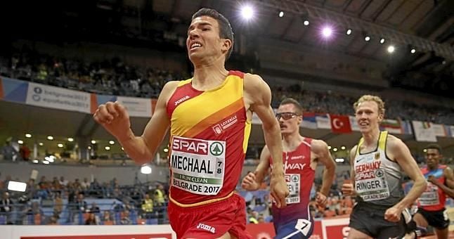 Mechaal oro en 3.000 y "orgulloso de vestir la camiseta española"