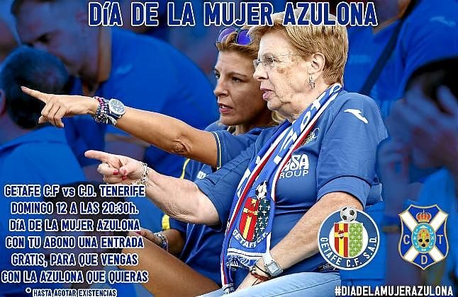 El Getafe celebra el 'Día de la mujer' con entradas gratis frente al Tenerife