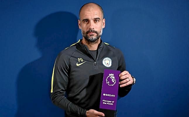 Guardiola gana el premio a mejor entrenador del mes en la Premier League