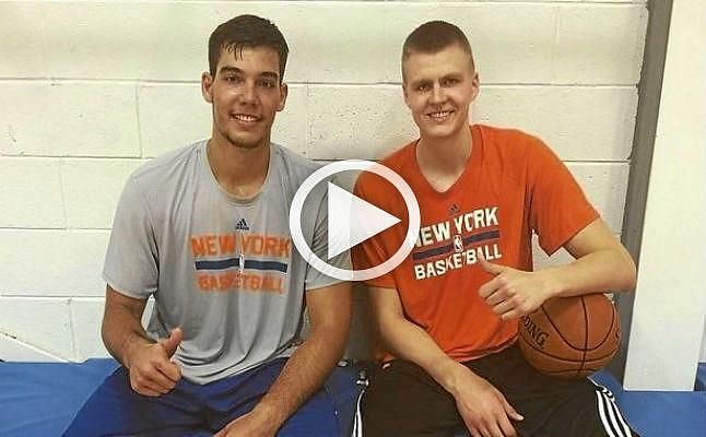 Porzingis y Willy Hernangómez felicitan al Betis Baloncesto