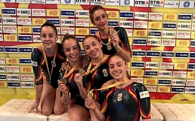 El equipo de artística femenina se cuelga el bronce en la DTB-Pokal de Stuttgart (Alemania)