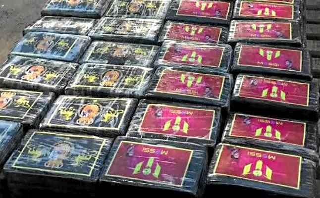 Decomisan casi 1,5 toneladas de cocaína con imagen de Messi