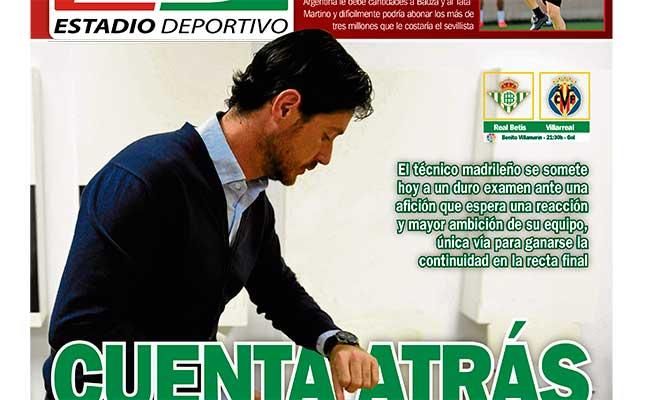 La portada de este martes de ESTADIO Deportivo