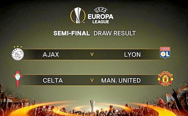 El Celta se enfrentará al Manchester United en semifinales de la Europa League