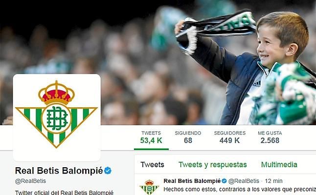 El Betis condena "enérgicamente" la agresión del ultra